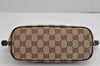 Authentic GUCCI Vintage Hand Bag Pouch Purse GG Canvas Leather 07198 Brown 2994J