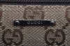 Authentic GUCCI Vintage Hand Bag Pouch Purse GG Canvas Leather 07198 Brown 2994J
