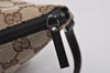 Authentic GUCCI Vintage Hand Bag Pouch Purse GG Canvas Leather 07198 Brown 2994J