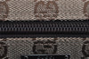 Authentic GUCCI Vintage Hand Bag Pouch Purse GG Canvas Leather 07198 Brown 2994J