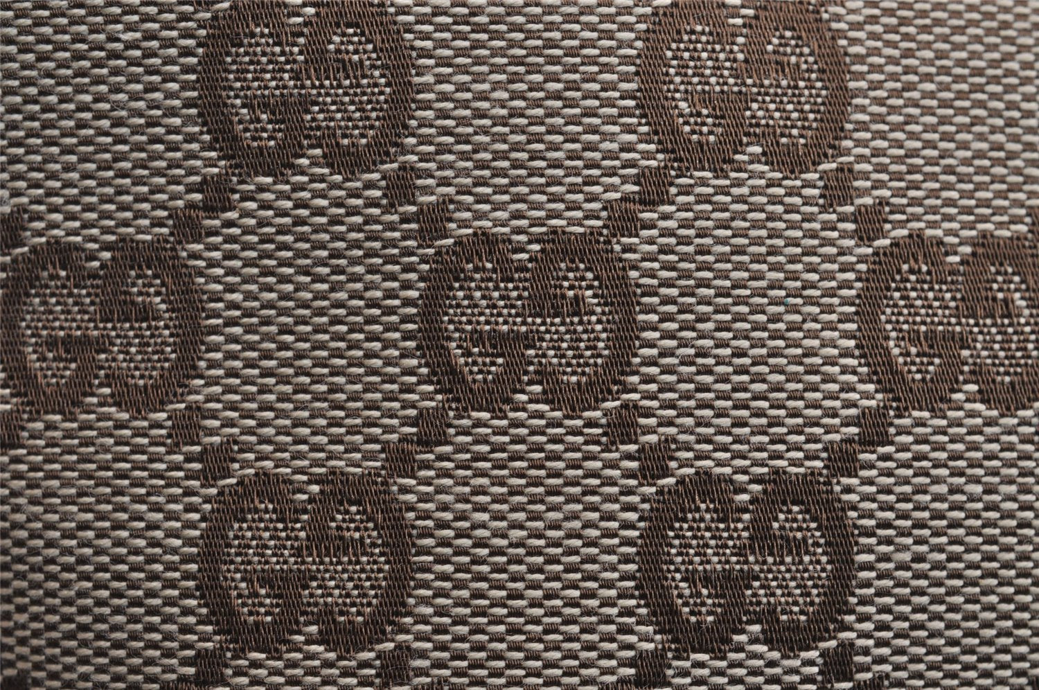 Authentic GUCCI Vintage Hand Bag Pouch Purse GG Canvas Leather 07198 Brown 2994J