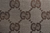 Authentic GUCCI Vintage Hand Bag Pouch Purse GG Canvas Leather 07198 Brown 2994J