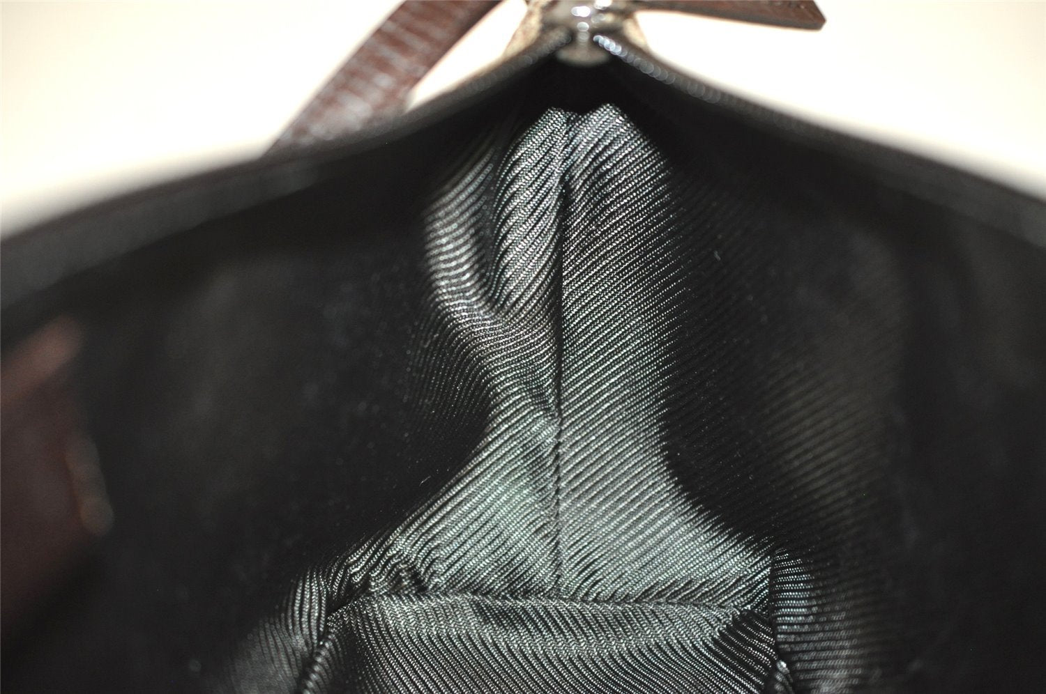 Authentic GUCCI Vintage Hand Bag Pouch Purse GG Canvas Leather 07198 Brown 2994J