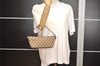 Authentic GUCCI Vintage Hand Bag Pouch Purse GG Canvas Leather 07198 Brown 2994J