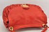 Authentic MIU MIU Matelasse Leather 2Way Shoulder Hand Bag Purse Red 2994K