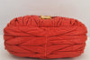 Authentic MIU MIU Matelasse Leather 2Way Shoulder Hand Bag Purse Red 2994K