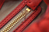 Authentic MIU MIU Matelasse Leather 2Way Shoulder Hand Bag Purse Red 2994K