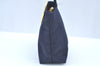 Authentic CELINE Vintage Mini Hand Bag Pouch Purse Nylon Navy 2995J