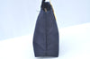 Authentic CELINE Vintage Mini Hand Bag Pouch Purse Nylon Navy 2995J