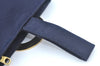 Authentic CELINE Vintage Mini Hand Bag Pouch Purse Nylon Navy 2995J