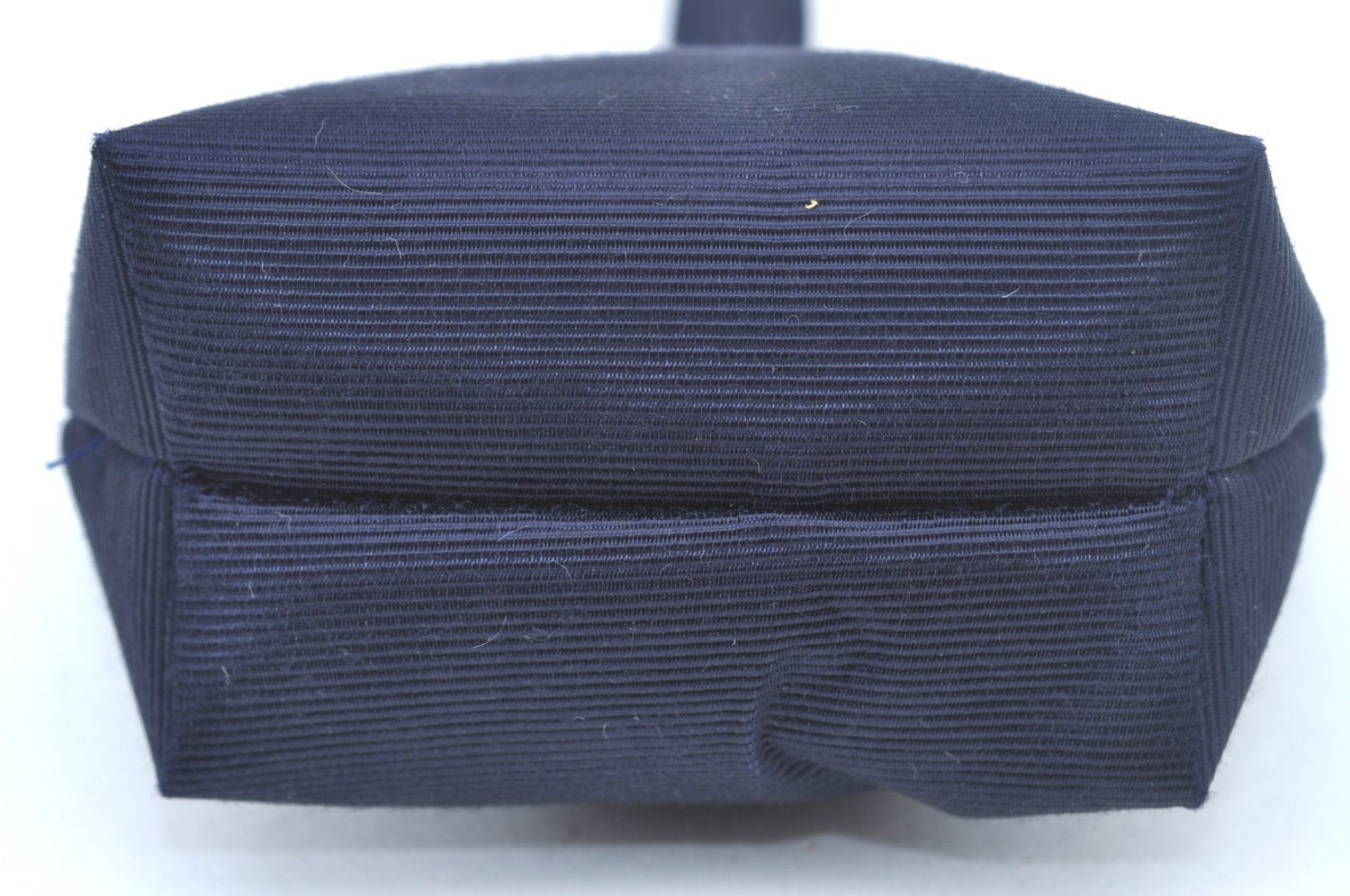 Authentic CELINE Vintage Mini Hand Bag Pouch Purse Nylon Navy 2995J