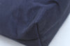 Authentic CELINE Vintage Mini Hand Bag Pouch Purse Nylon Navy 2995J