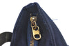 Authentic CELINE Vintage Mini Hand Bag Pouch Purse Nylon Navy 2995J