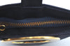 Authentic CELINE Vintage Mini Hand Bag Pouch Purse Nylon Navy 2995J