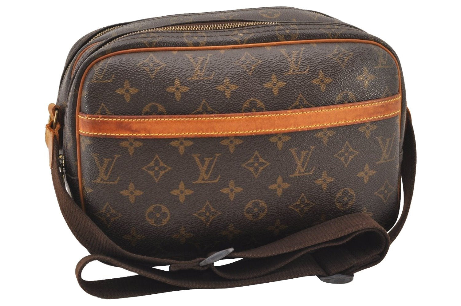 Authentic Louis Vuitton Monogram Reporter PM Shoulder Cross Bag M45254 LV 2996J