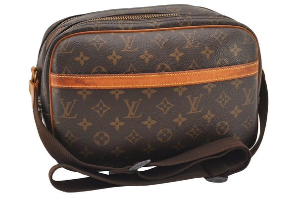 Authentic Louis Vuitton Monogram Reporter PM Shoulder Cross Bag M45254 LV 2996J