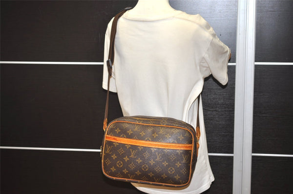 Authentic Louis Vuitton Monogram Reporter PM Shoulder Cross Bag M45254 LV 2996J