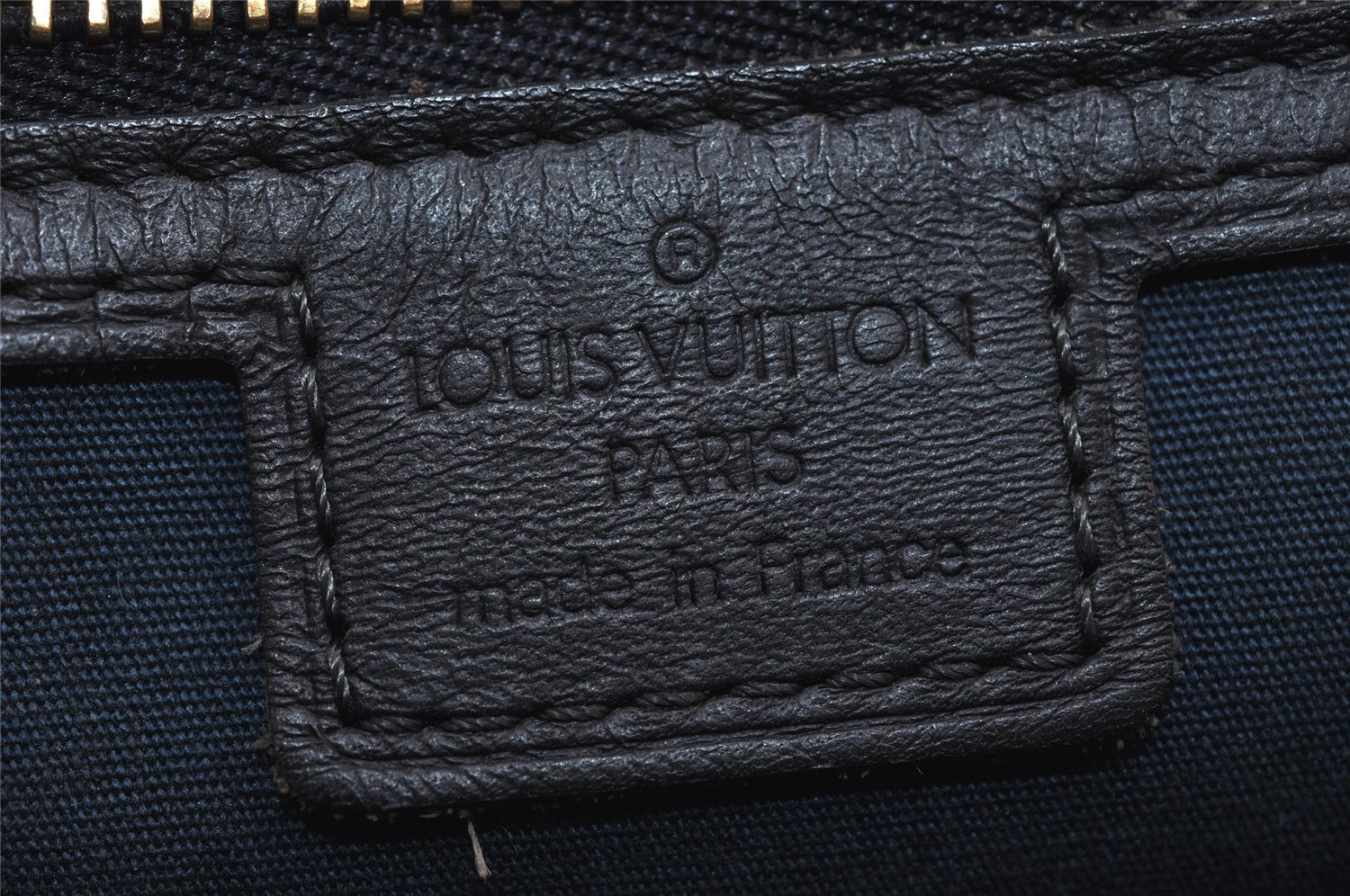 Auth Louis Vuitton Monogram Mini Josephine PM Hand Bag Dark Blue M92414 LV 2997I
