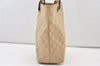Authentic GUCCI Vintage Shoulder Tote Bag GG Canvas Leather 31244 Beige 2997J