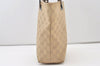 Authentic GUCCI Vintage Shoulder Tote Bag GG Canvas Leather 31244 Beige 2997J