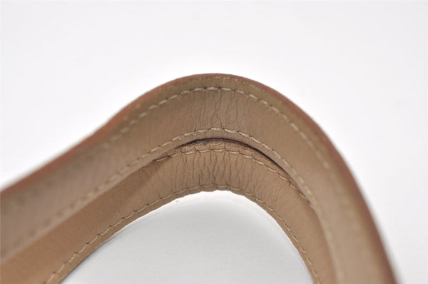 Authentic GUCCI Vintage Shoulder Tote Bag GG Canvas Leather 31244 Beige 2997J