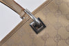 Authentic GUCCI Vintage Shoulder Tote Bag GG Canvas Leather 31244 Beige 2997J