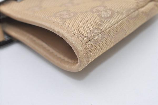 Authentic GUCCI Vintage Shoulder Tote Bag GG Canvas Leather 31244 Beige 2997J