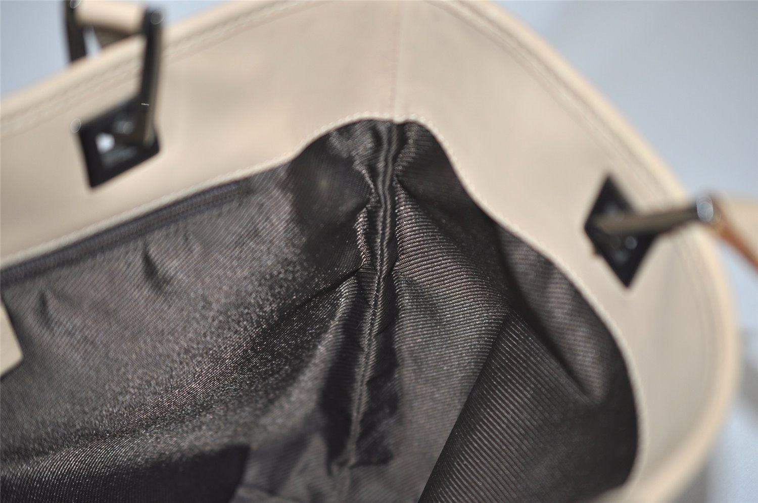 Authentic GUCCI Vintage Shoulder Tote Bag GG Canvas Leather 31244 Beige 2997J