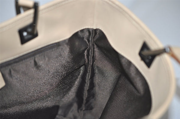 Authentic GUCCI Vintage Shoulder Tote Bag GG Canvas Leather 31244 Beige 2997J