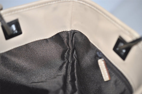 Authentic GUCCI Vintage Shoulder Tote Bag GG Canvas Leather 31244 Beige 2997J