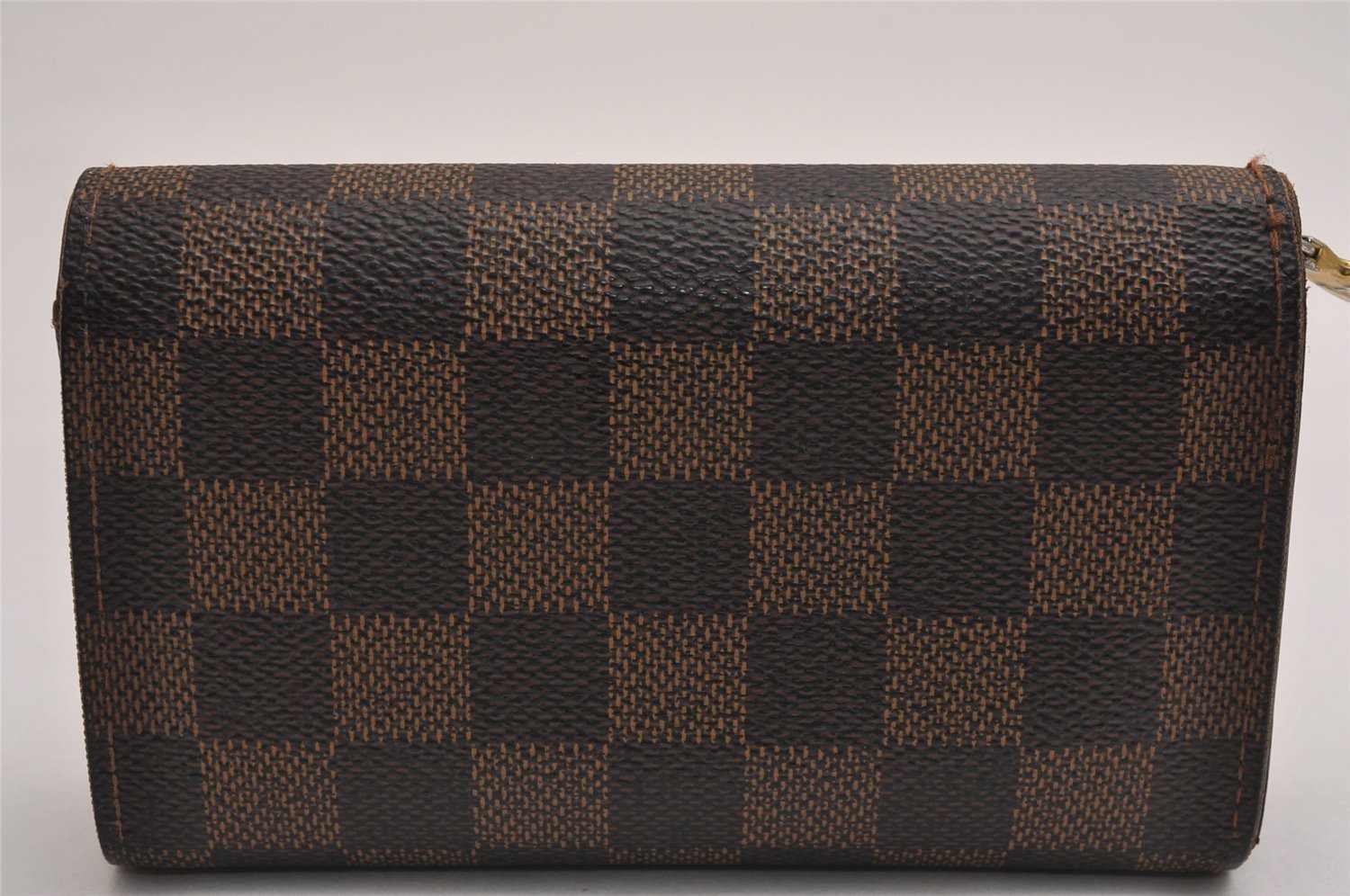 Auth Louis Vuitton Damier Porte Monnaie Billets Tresor N61736 Wallet Junk 2998J