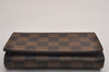 Auth Louis Vuitton Damier Porte Monnaie Billets Tresor N61736 Wallet Junk 2998J
