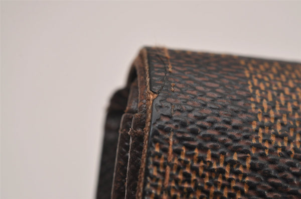 Auth Louis Vuitton Damier Porte Monnaie Billets Tresor N61736 Wallet Junk 2998J
