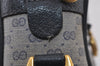 Authentic GUCCI Sherry Line Micro GG Shoulder Bag PVC Leather Navy Junk 2999I