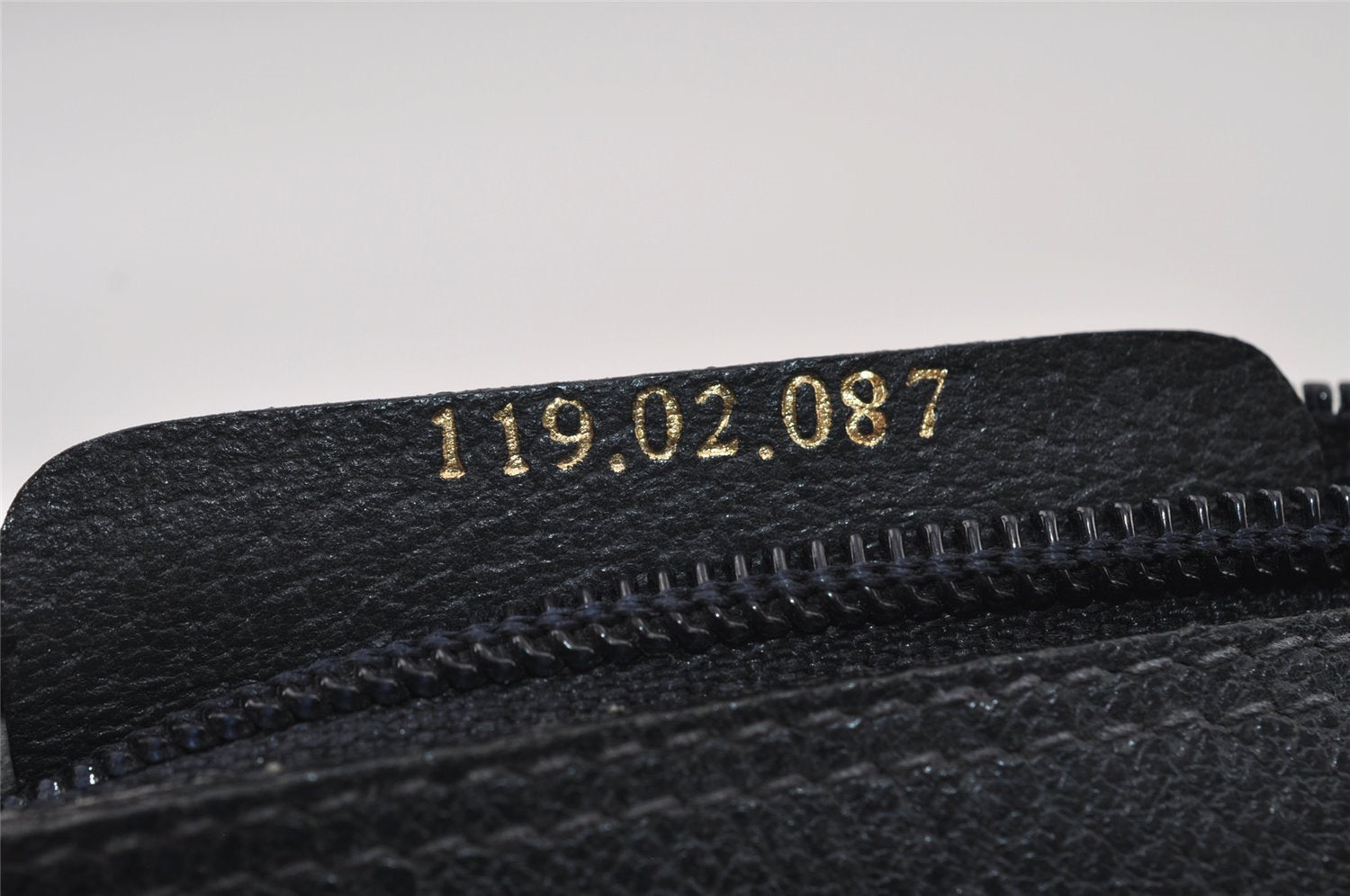 Authentic GUCCI Sherry Line Micro GG Shoulder Bag PVC Leather Navy Junk 2999I
