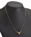 Authentic Christian Dior Gold Tone Chain Rhinestone Pendant Necklace CD 2999J