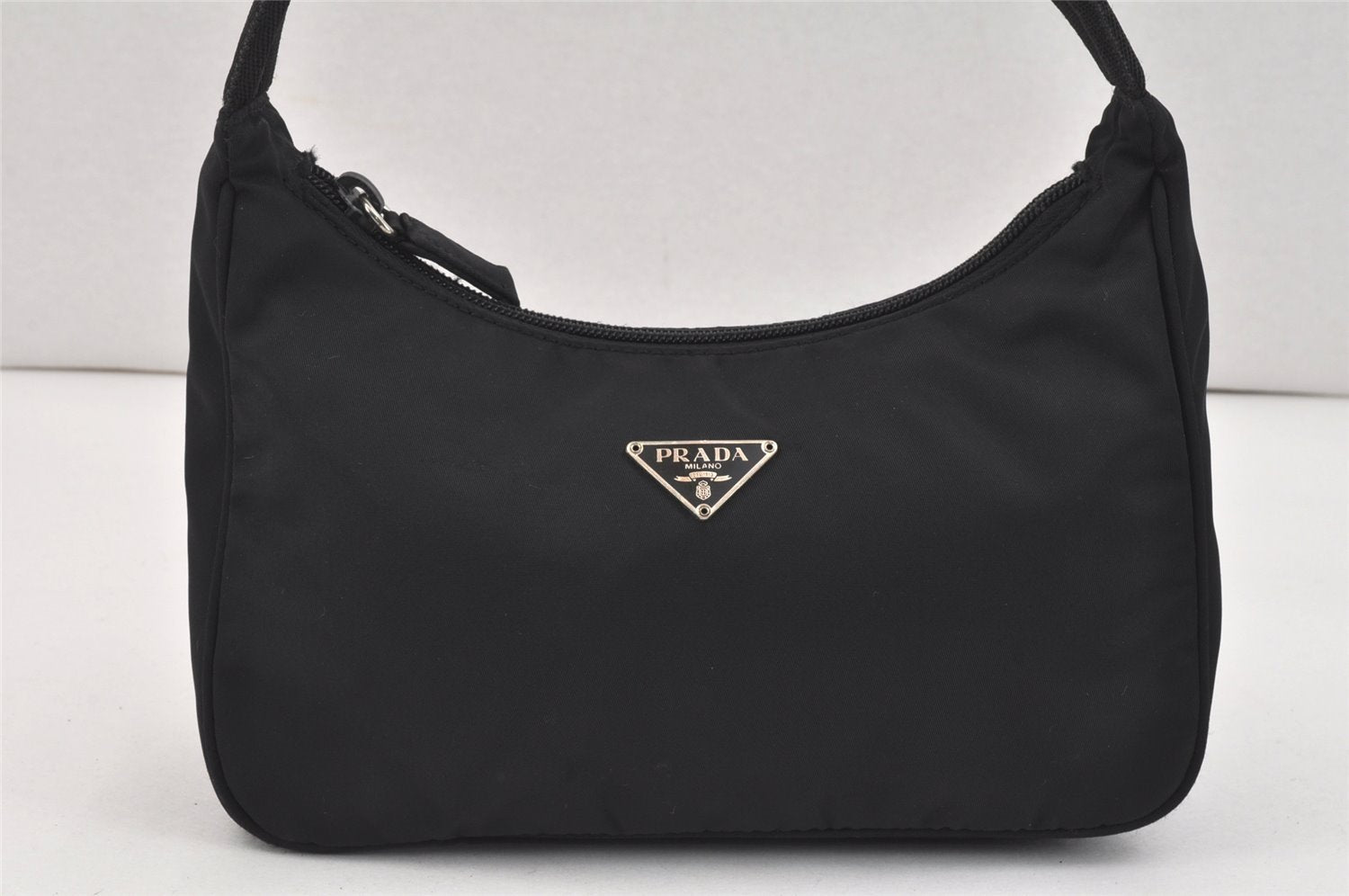 Authentic PRADA Nylon Tessuto Vintage Hand Bag Purse Black 2999K