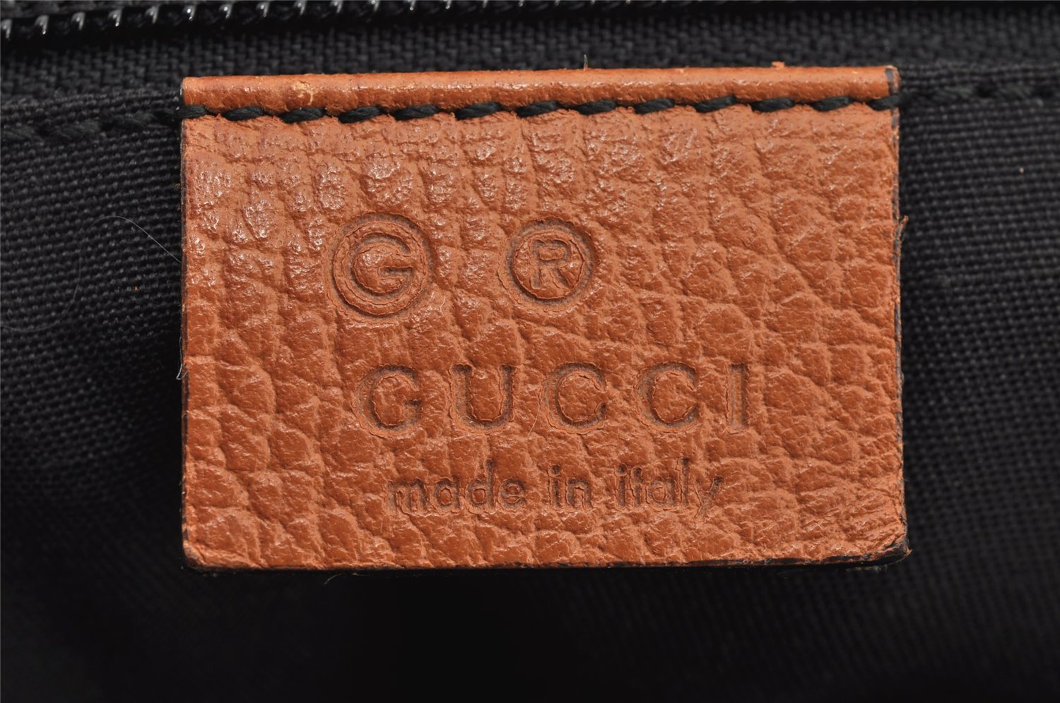 Authentic GUCCI Sherry Line Shoulder Tote Bag GG Nylon Leather 374433 Navy 3000I