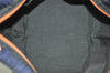 Authentic GUCCI Sherry Line Shoulder Tote Bag GG Nylon Leather 374433 Navy 3000I