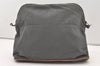 Authentic HERMES Vintage Bolide 31 Pouch Purse Canvas Leather Gray 3000J