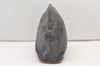 Authentic HERMES Vintage Bolide 31 Pouch Purse Canvas Leather Gray 3000J