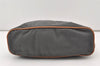 Authentic HERMES Vintage Bolide 31 Pouch Purse Canvas Leather Gray 3000J