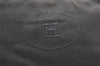 Authentic HERMES Vintage Bolide 31 Pouch Purse Canvas Leather Gray 3000J