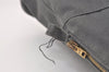Authentic HERMES Vintage Bolide 31 Pouch Purse Canvas Leather Gray 3000J