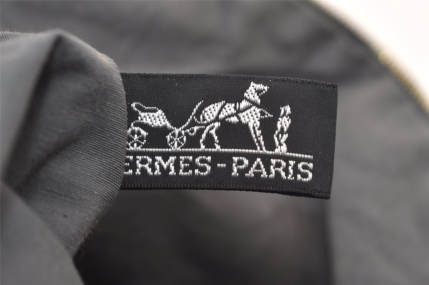 Authentic HERMES Vintage Bolide 31 Pouch Purse Canvas Leather Gray 3000J