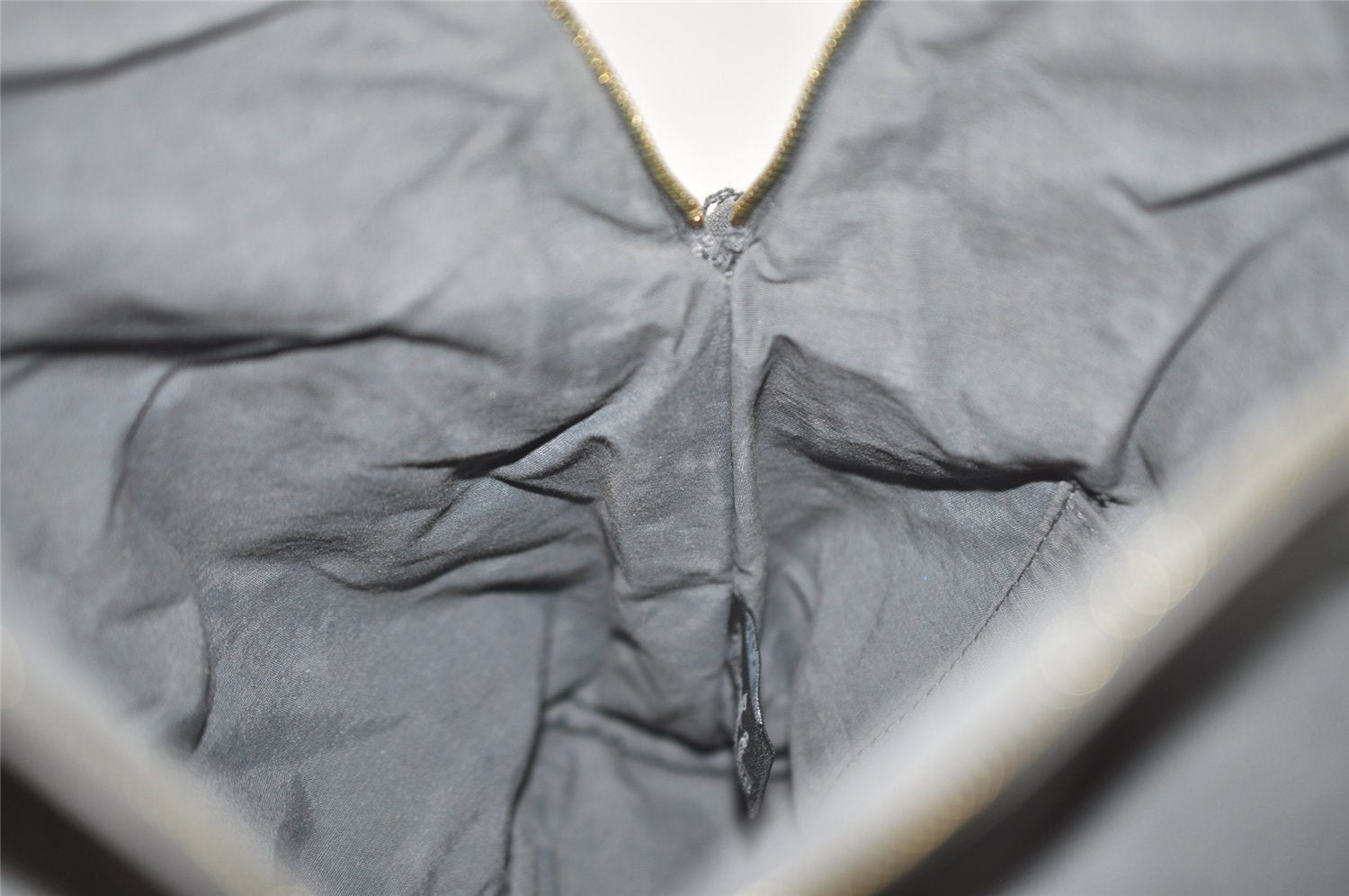 Authentic HERMES Vintage Bolide 31 Pouch Purse Canvas Leather Gray 3000J