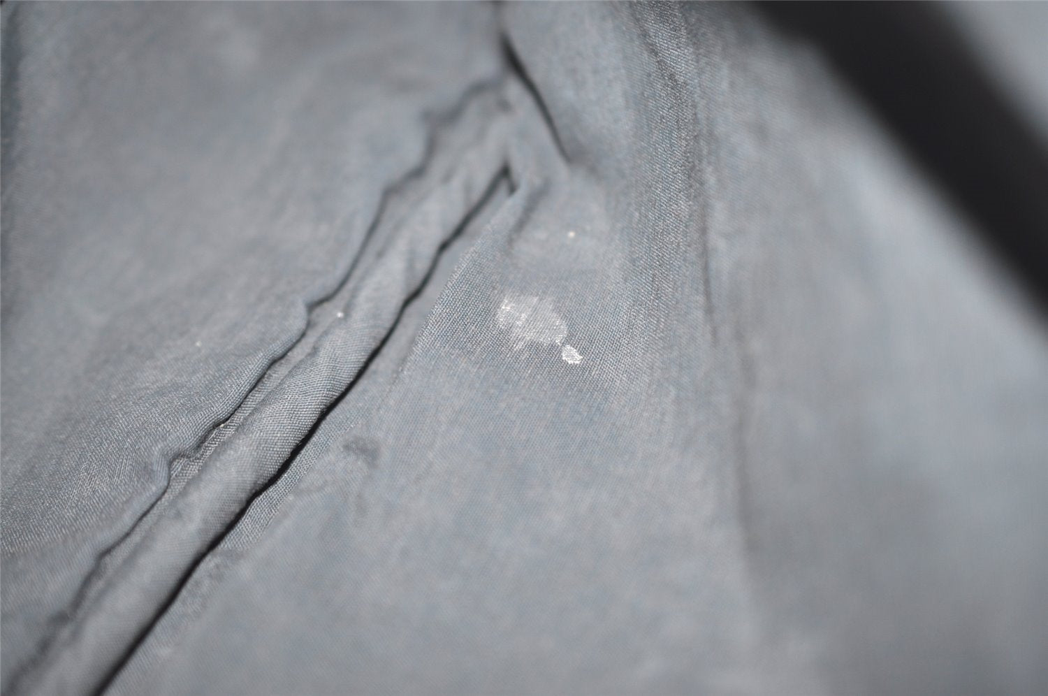 Authentic HERMES Vintage Bolide 31 Pouch Purse Canvas Leather Gray 3000J