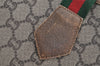 Authentic GUCCI Web Sherry Line GG Plus Tote Bag PVC Leather Brown 3001I