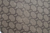 Authentic GUCCI Web Sherry Line GG Plus Tote Bag PVC Leather Brown 3001I