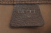 Authentic GUCCI Web Sherry Line GG Plus Tote Bag PVC Leather Brown 3001I
